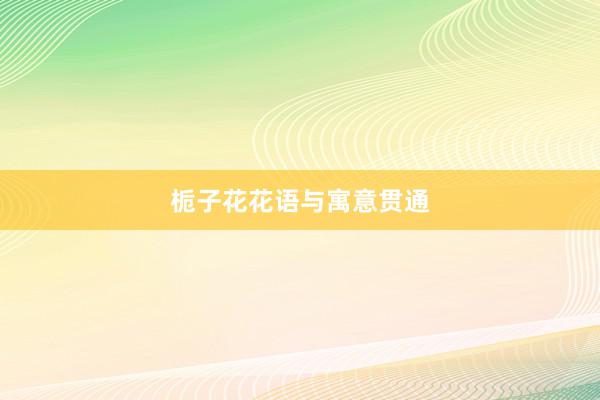 栀子花花语与寓意贯通
